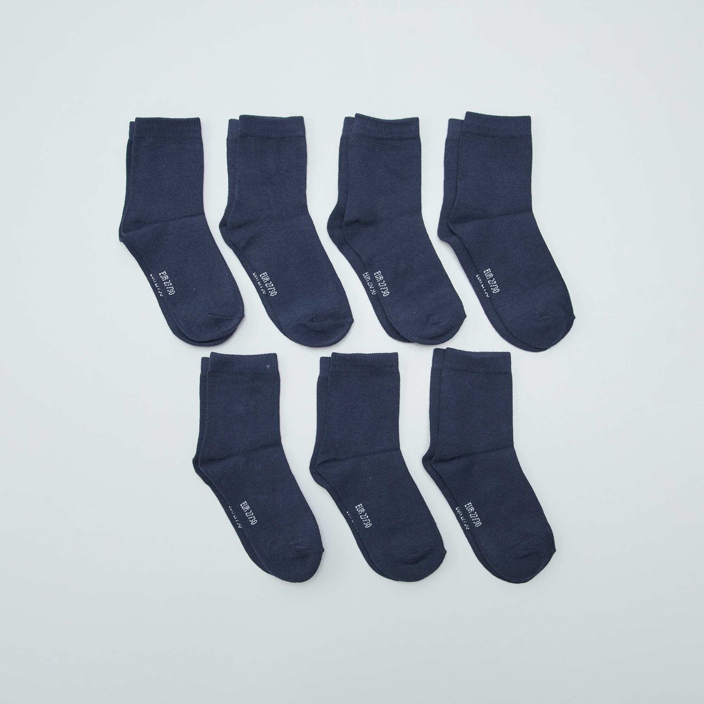 Lot de 7 paires de chaussettes Noir