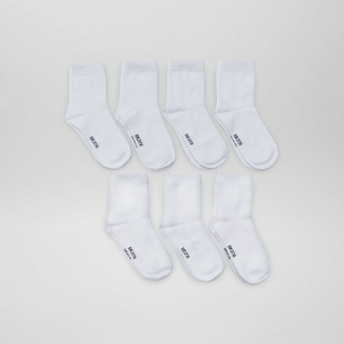 Lot de 7 paires de chaussettes blanc