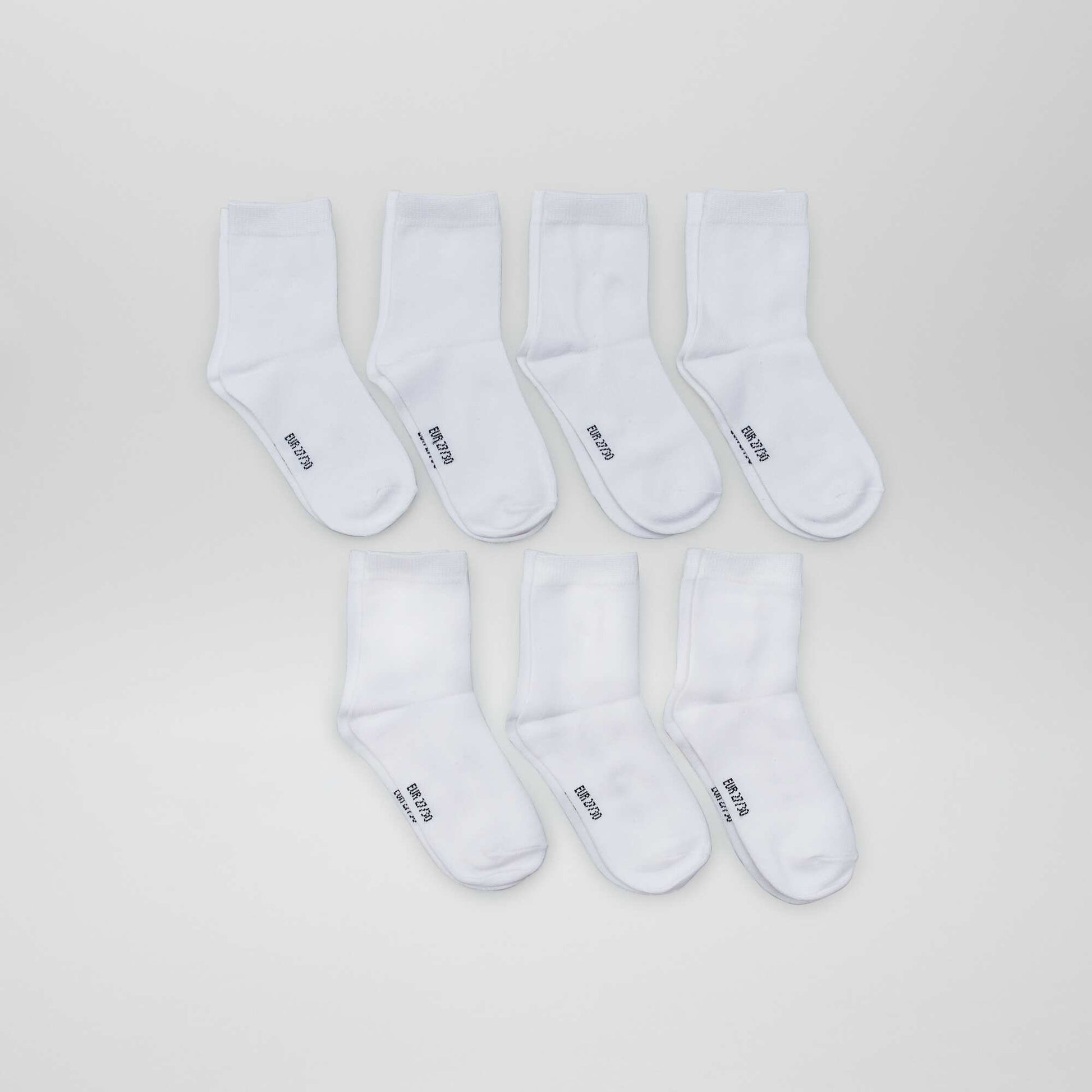 Lot de 7 paires de chaussettes blanc