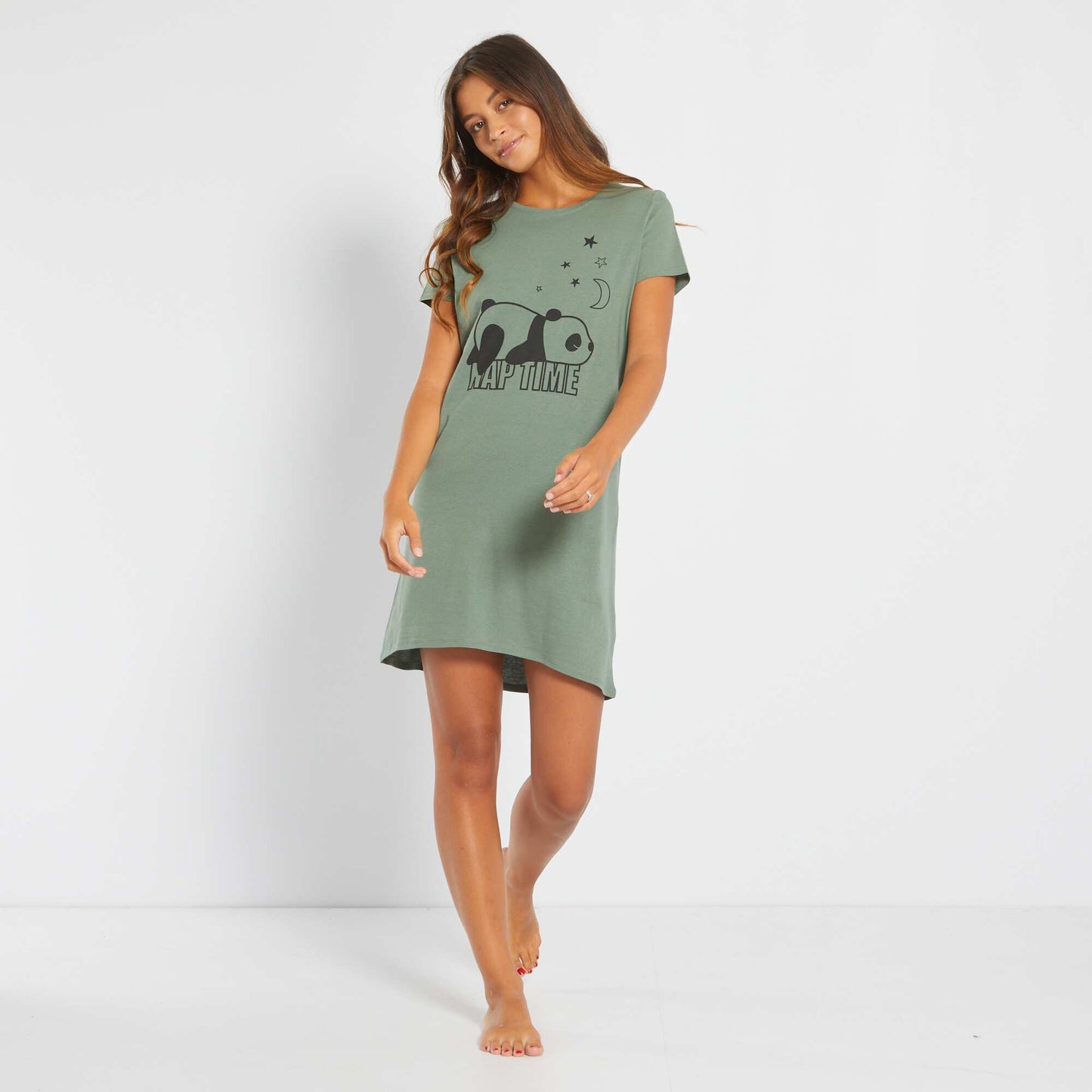 Chemise de nuit imprim e Vert