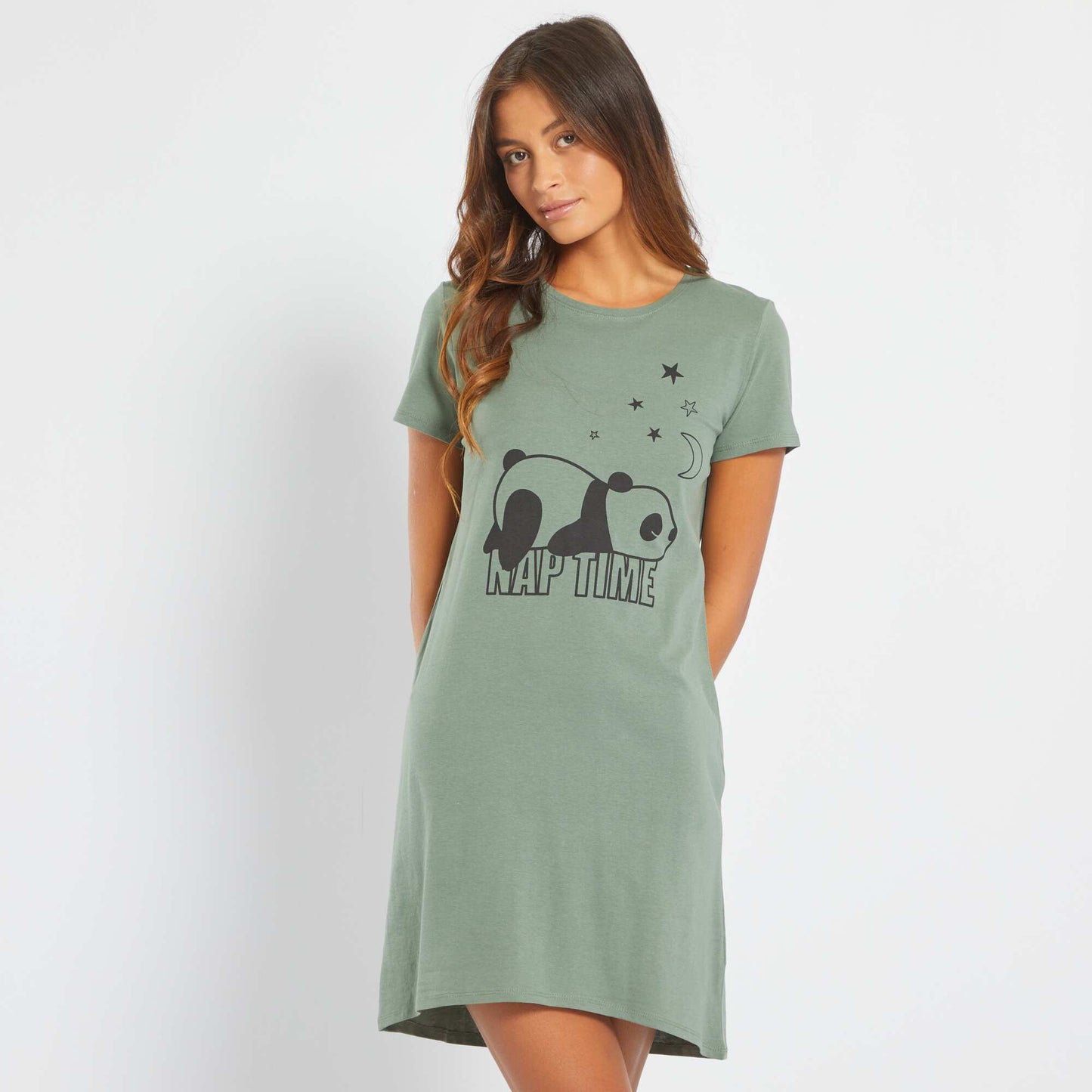 Chemise de nuit imprim e Vert