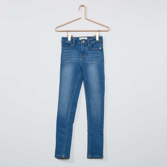 Jean super skinny - Coupe + ajust e bleu