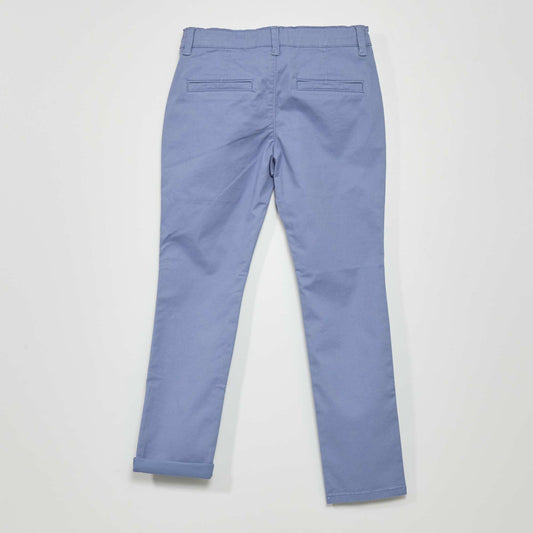 Pantalon chino bleu gris