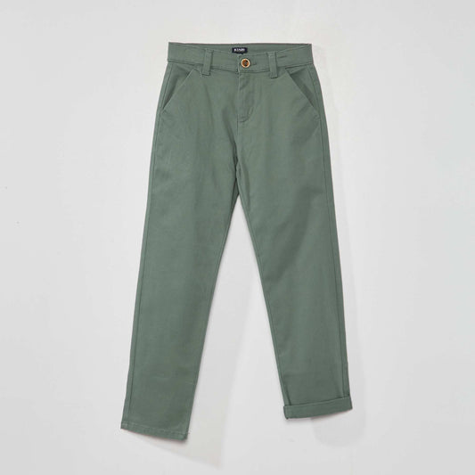 Pantalon chino Vert