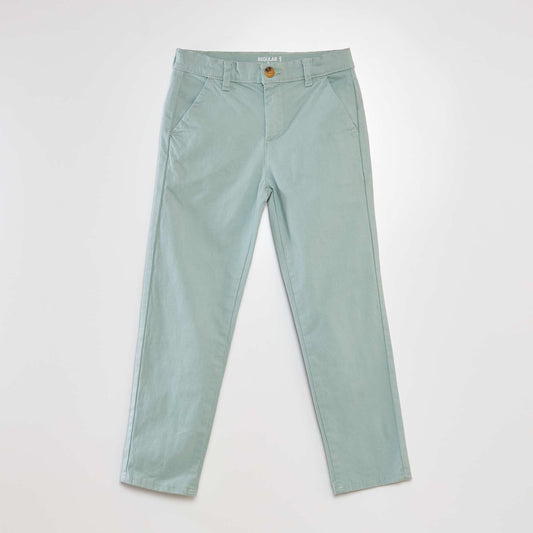 Pantalon chino Vert d'eau