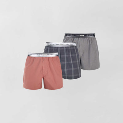 Lot de 3 cale ons rose