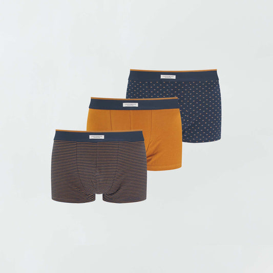 Lot de 3 boxers Bleu/marron