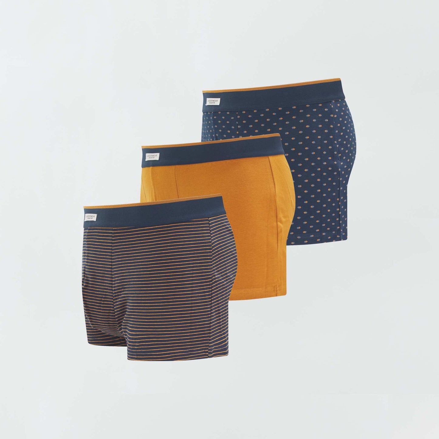 Lot de 3 boxers Bleu/marron