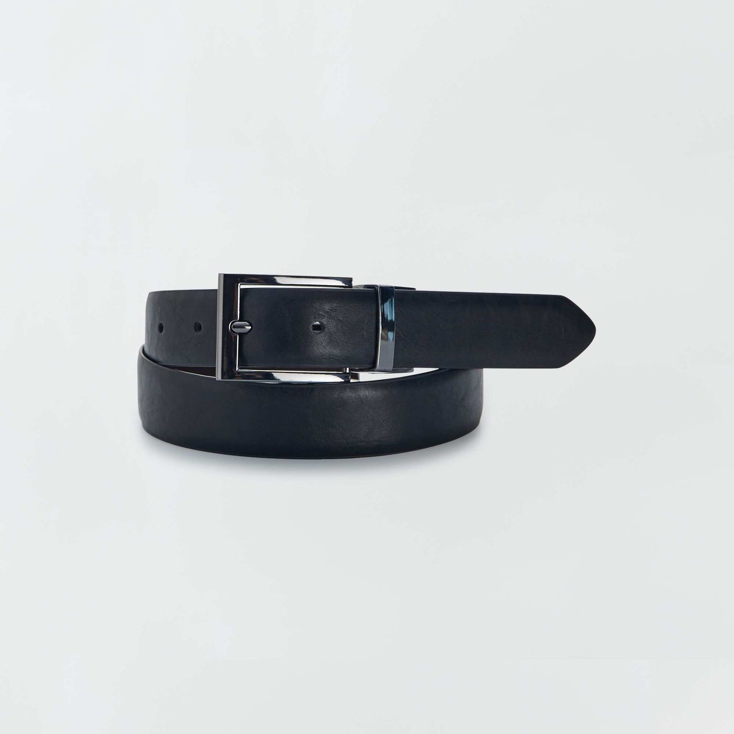 Ceinture en simili r versible noir