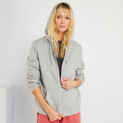 Sweat zipp Gris clair