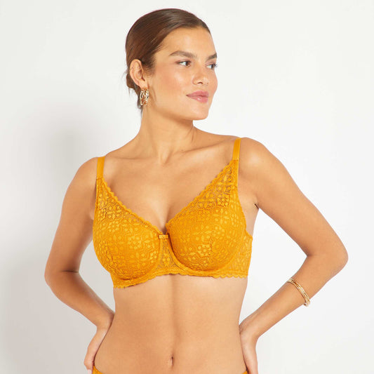 Soutien-gorge padd bonnet D&E Jaune moutarde