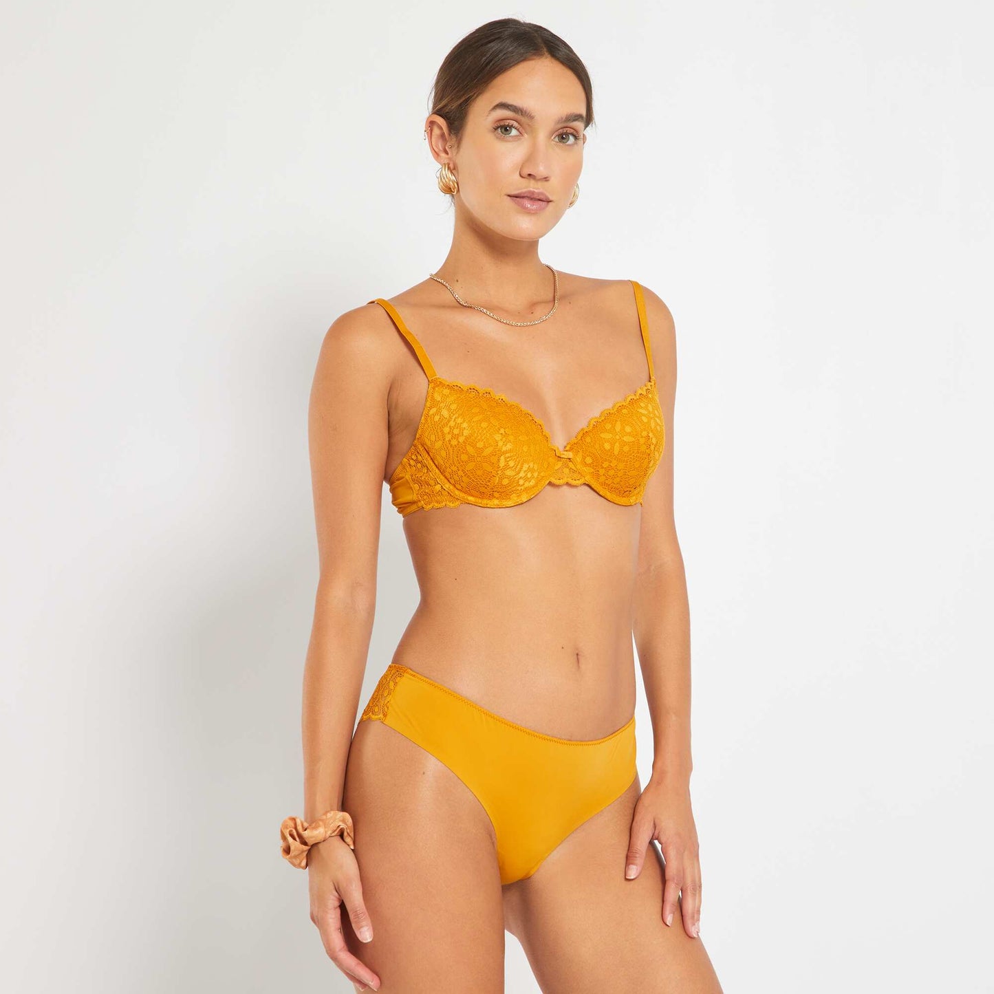 Soutien-gorge padd dentelle moutarde