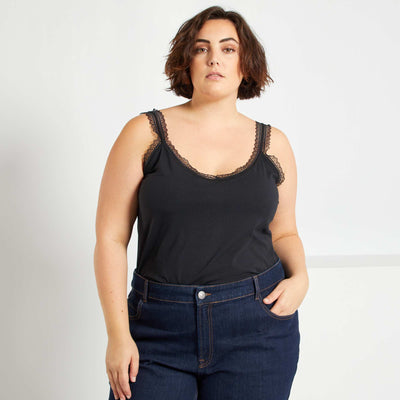 D bardeur dentelle noir
