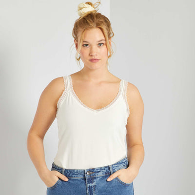 D bardeur dentelle blanc