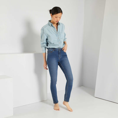 Jean slim taille haute L30 Stone
