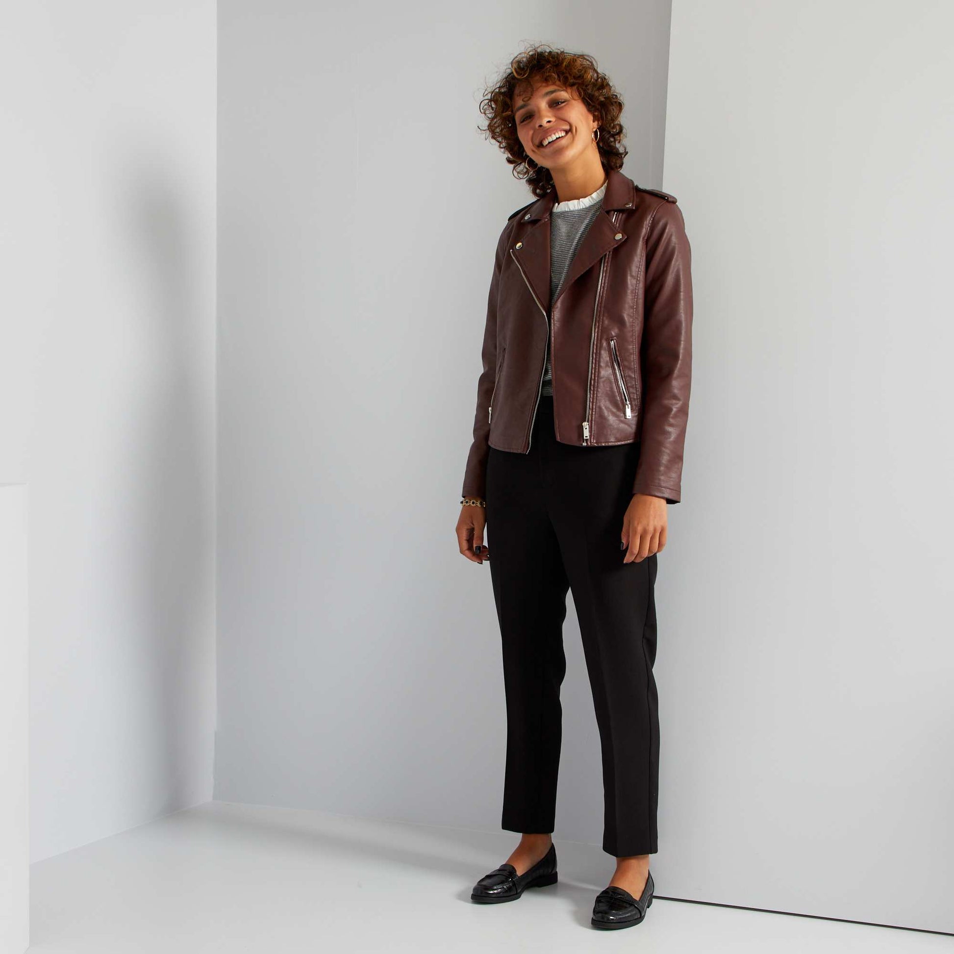 Pantalon cigarette noir