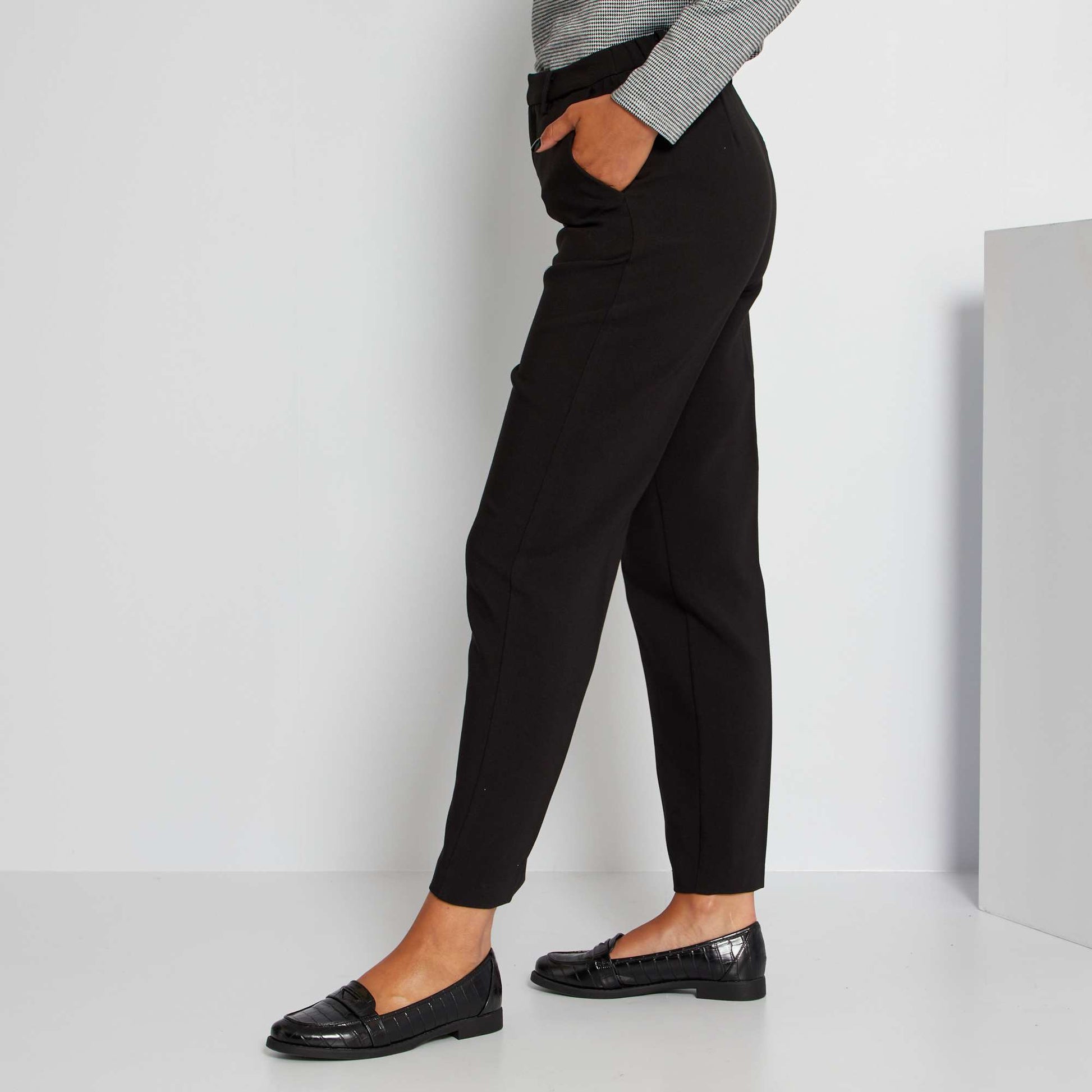 Pantalon cigarette noir