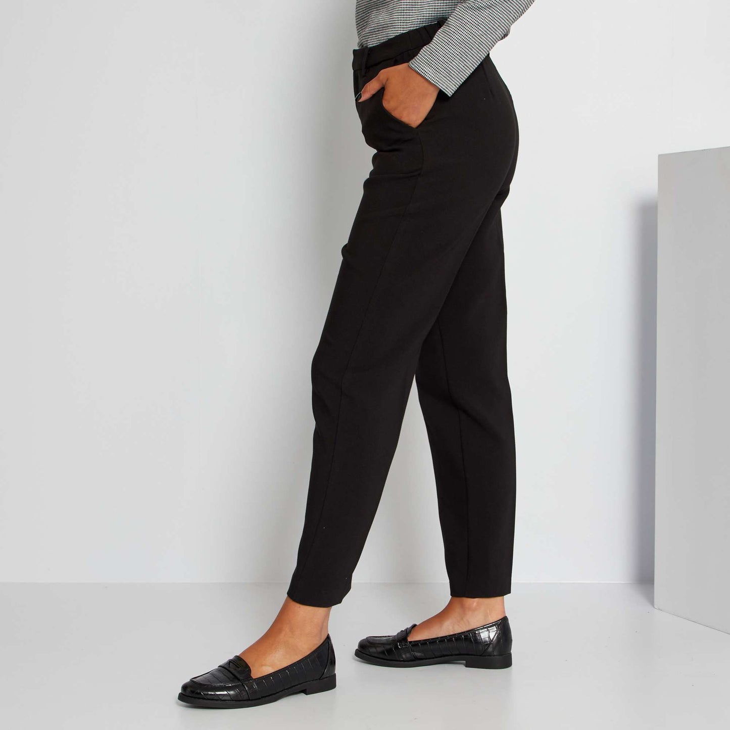Pantalon cigarette noir