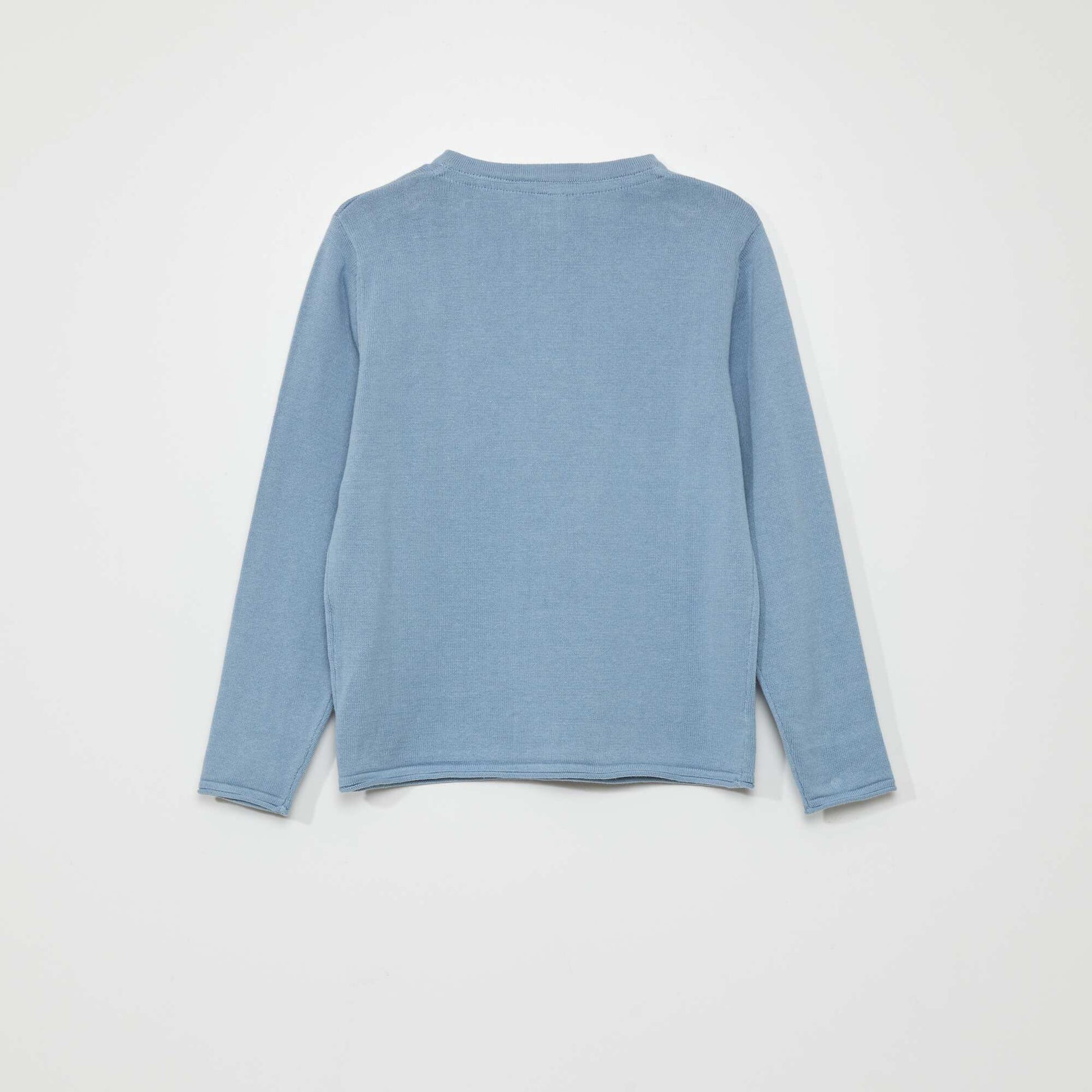 Pull col tunisien Bleu