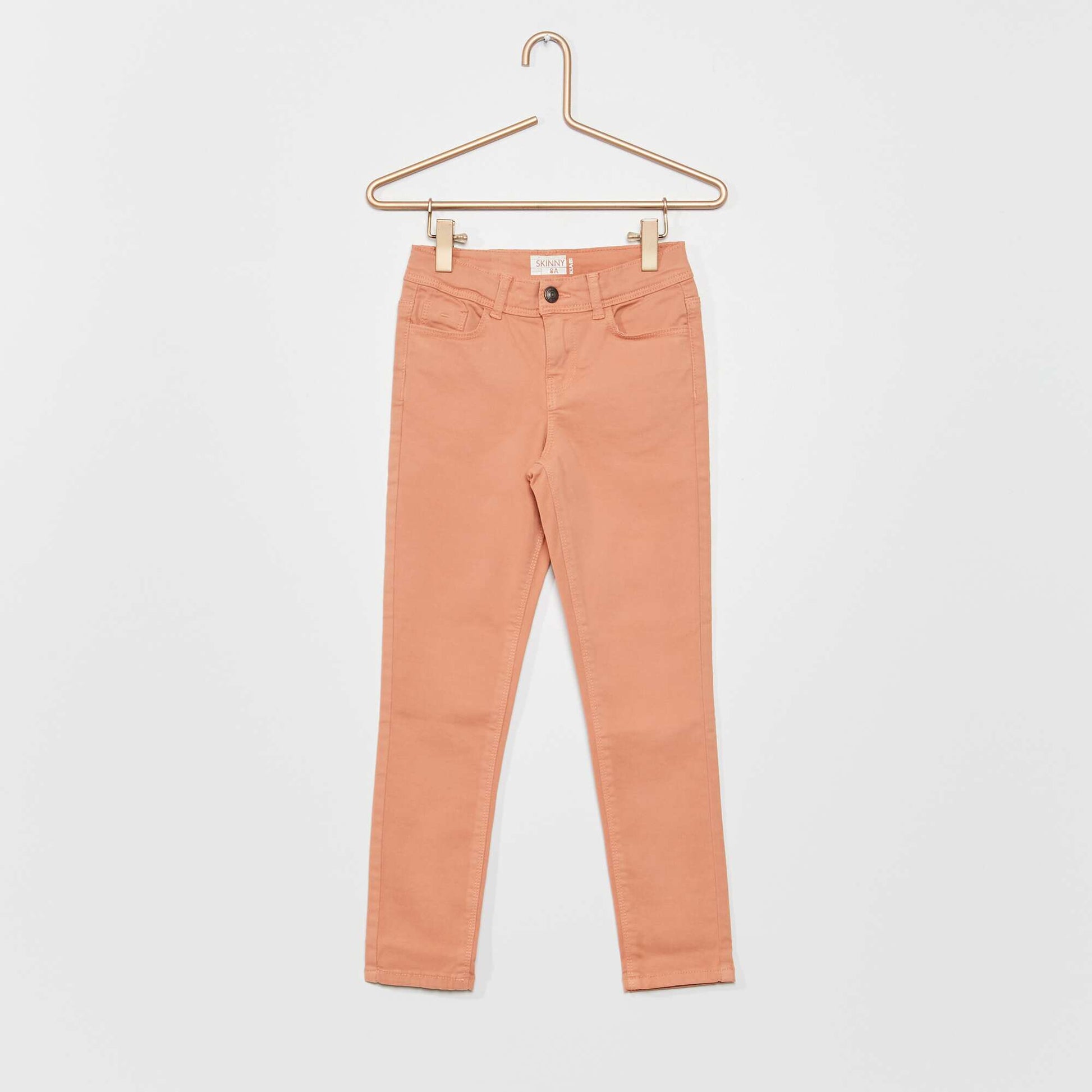 Jean skinny 5 poches vieux rose