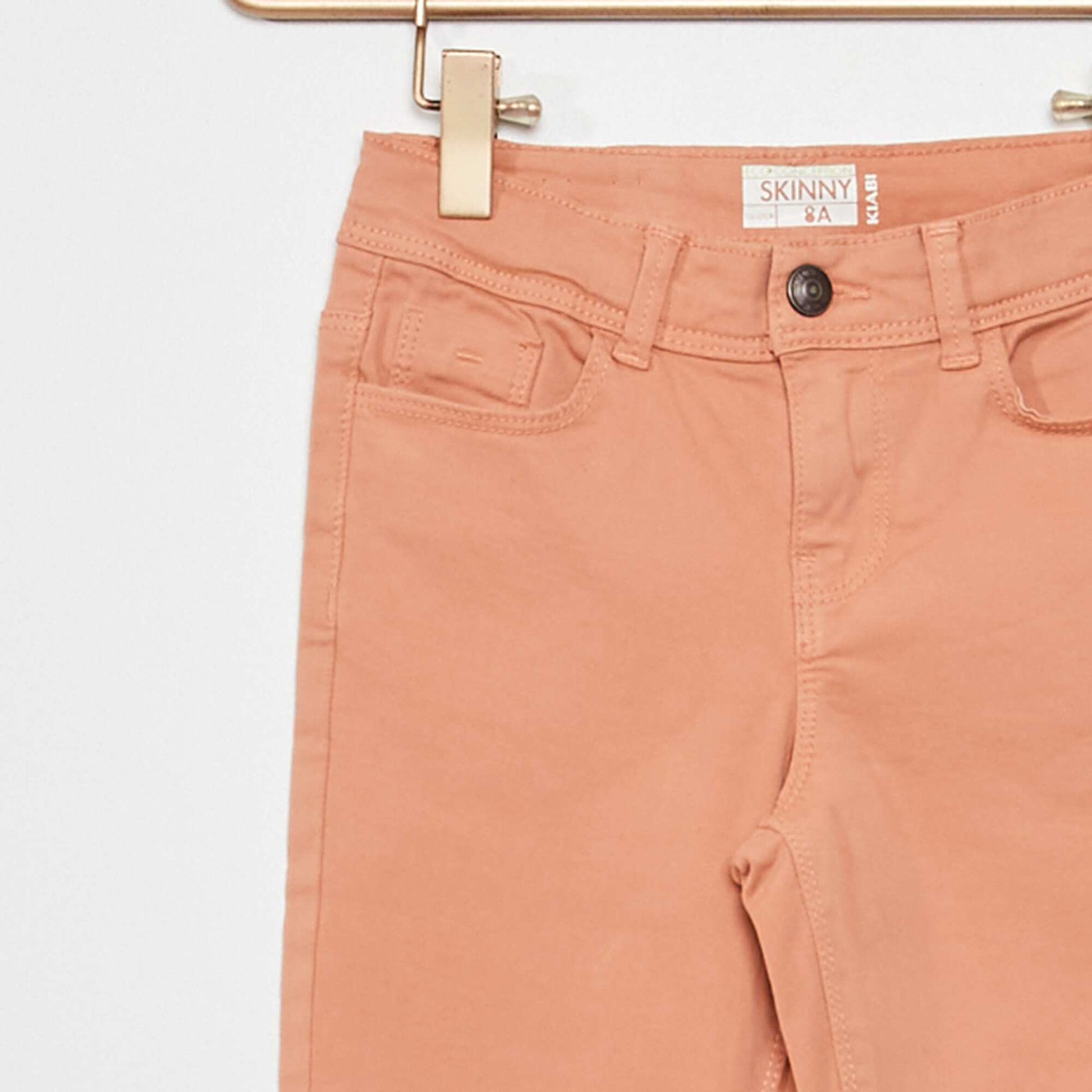 Jean skinny 5 poches vieux rose
