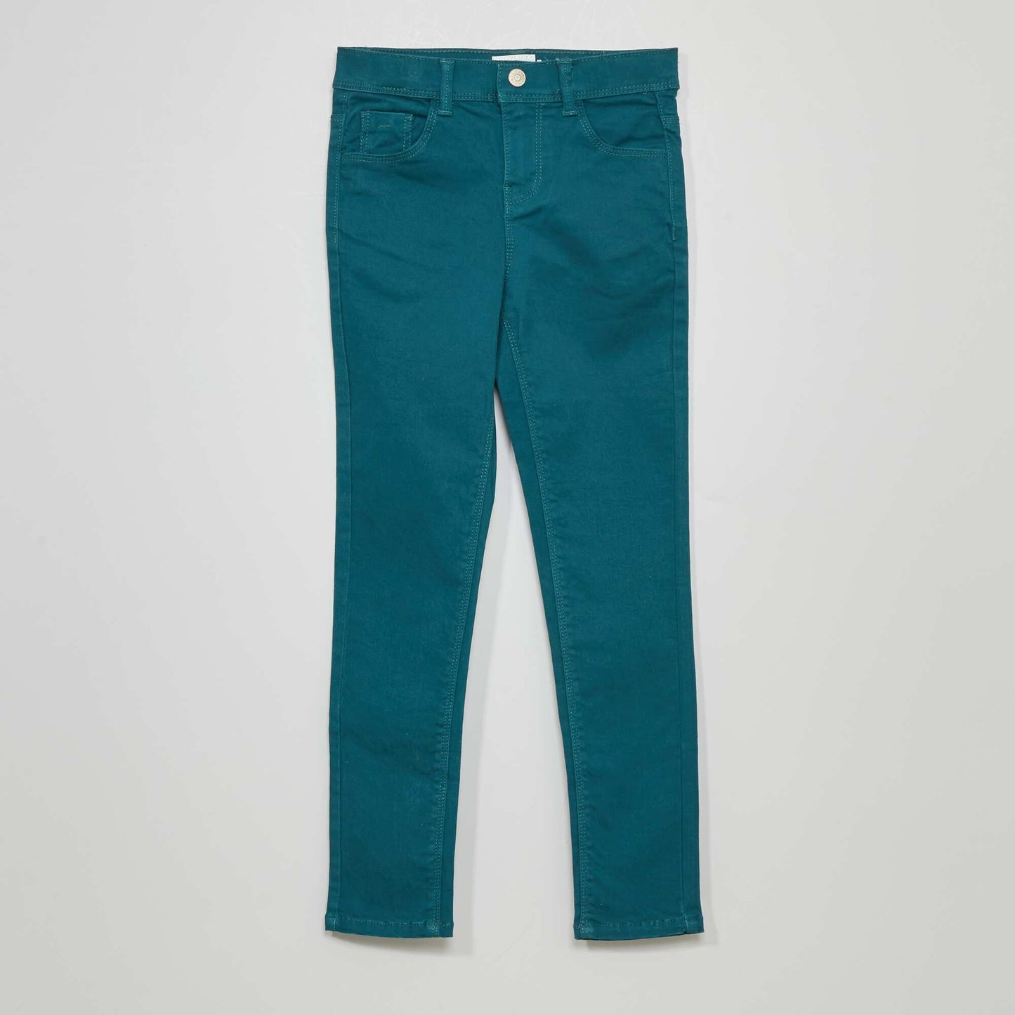 Jean skinny 5 poches vert