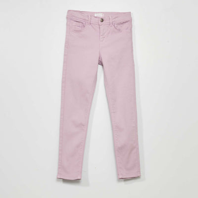 Jean skinny 5 poches mauve clair