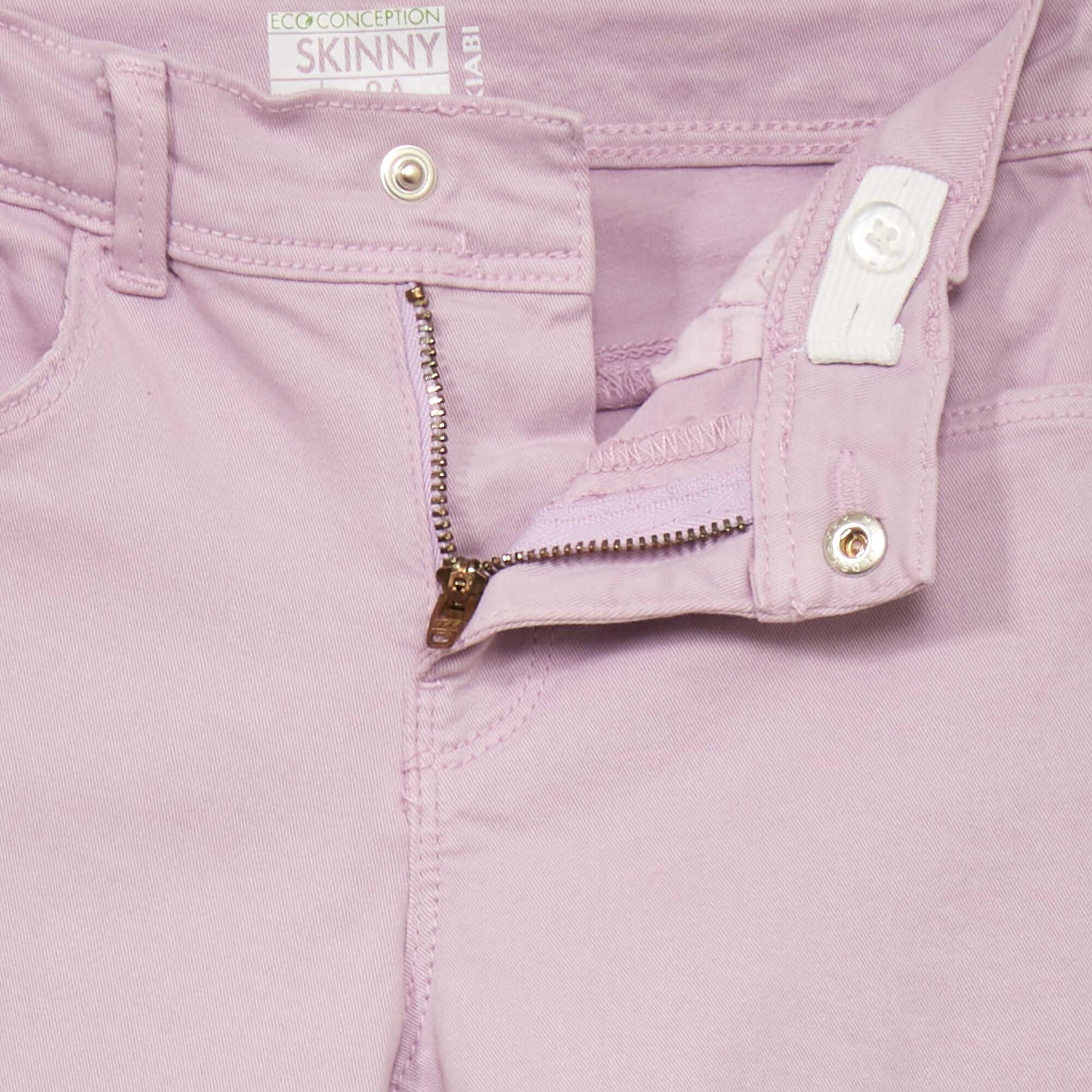 Jean skinny 5 poches mauve clair