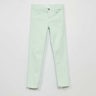 Jean skinny 5 poches VERT