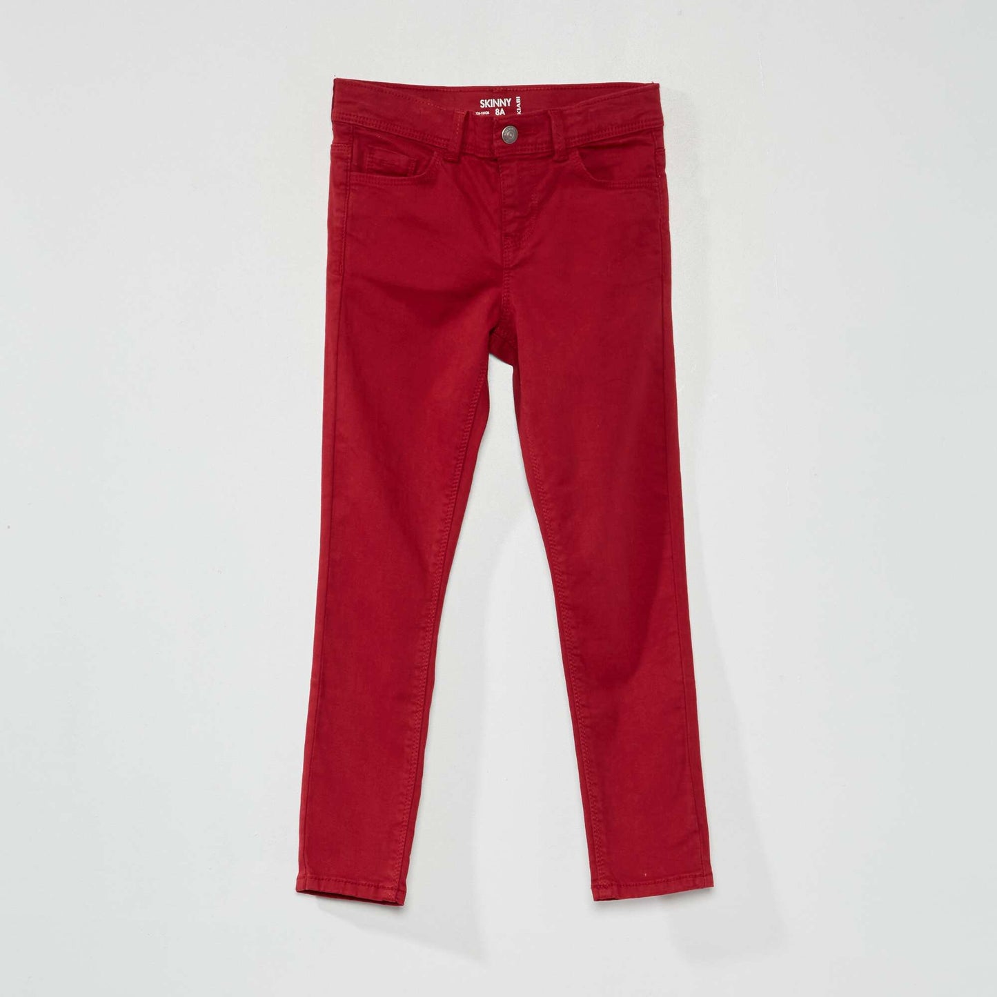 Jean skinny 5 poches Rouge