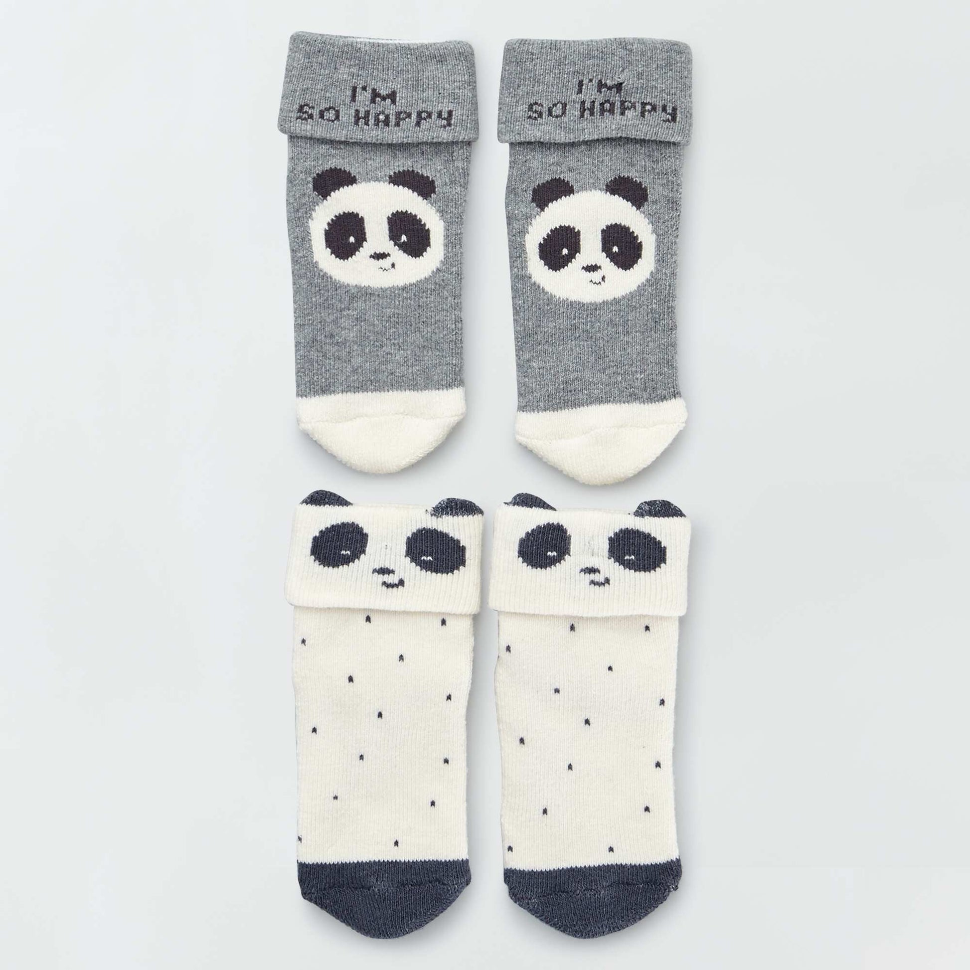 Lot de 2 paires de chaussettes Gris