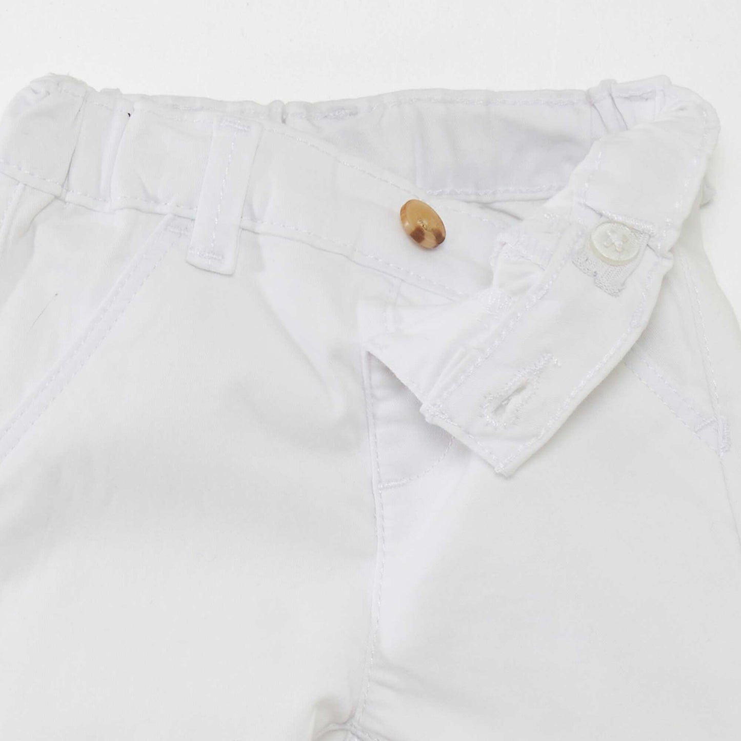 Pantalon chino uni Blanc