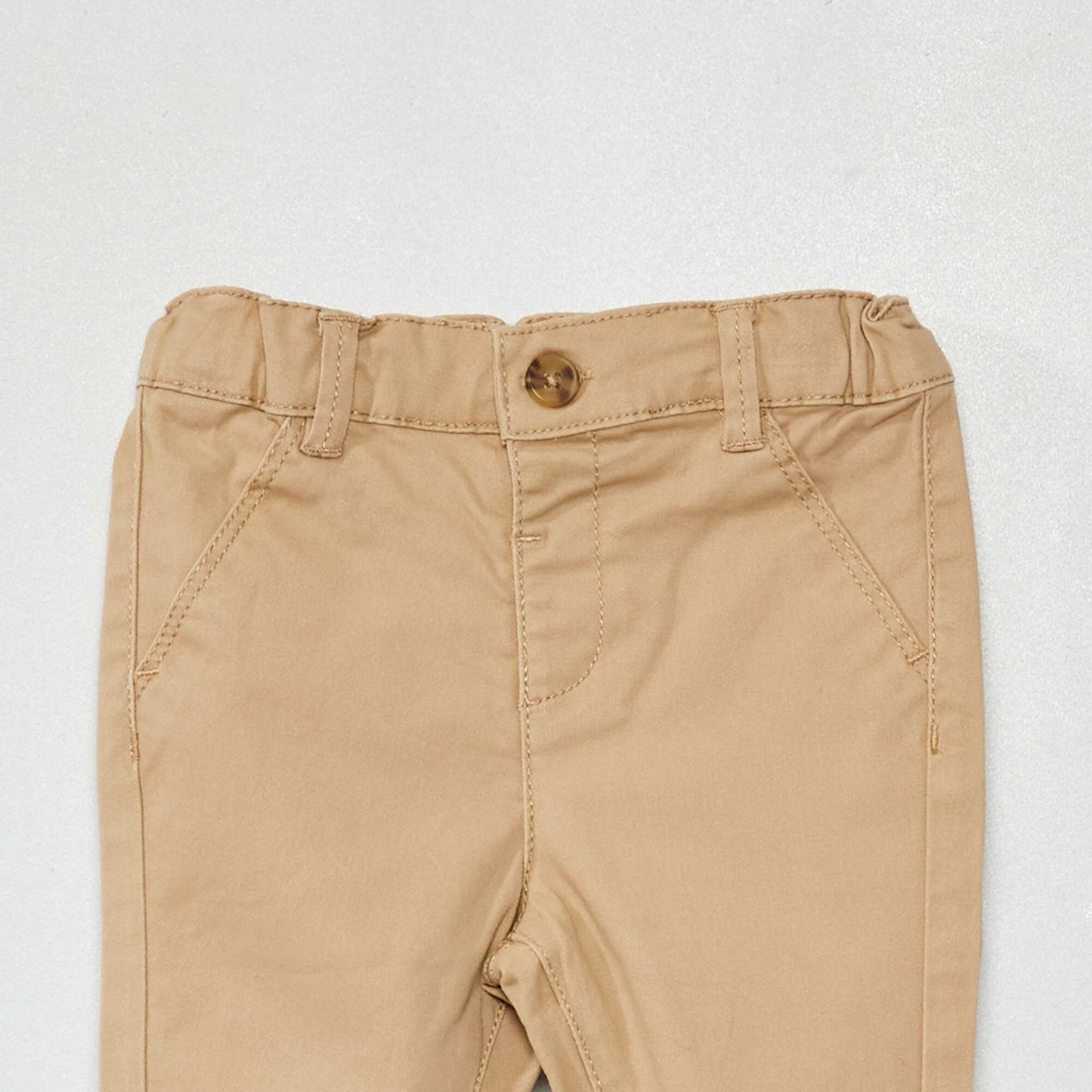 Pantalon chino uni Beige