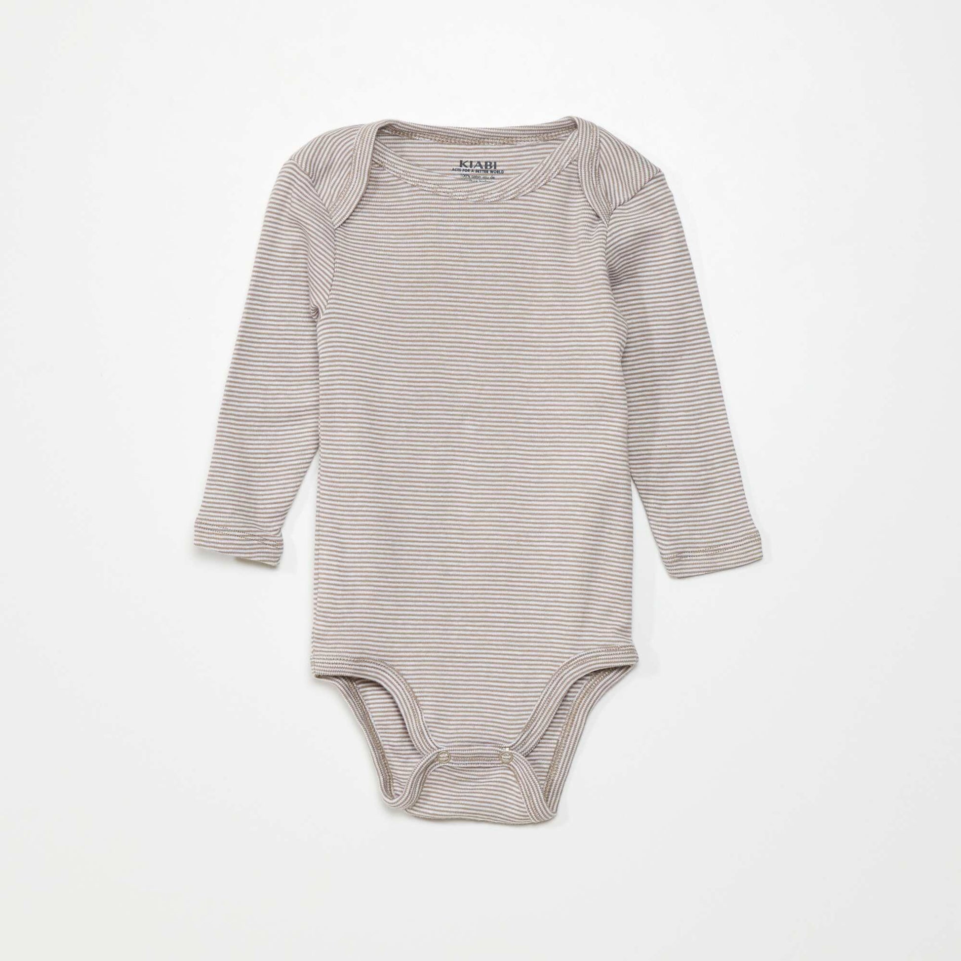 Lot de 3 bodies Marron/beige/cr me