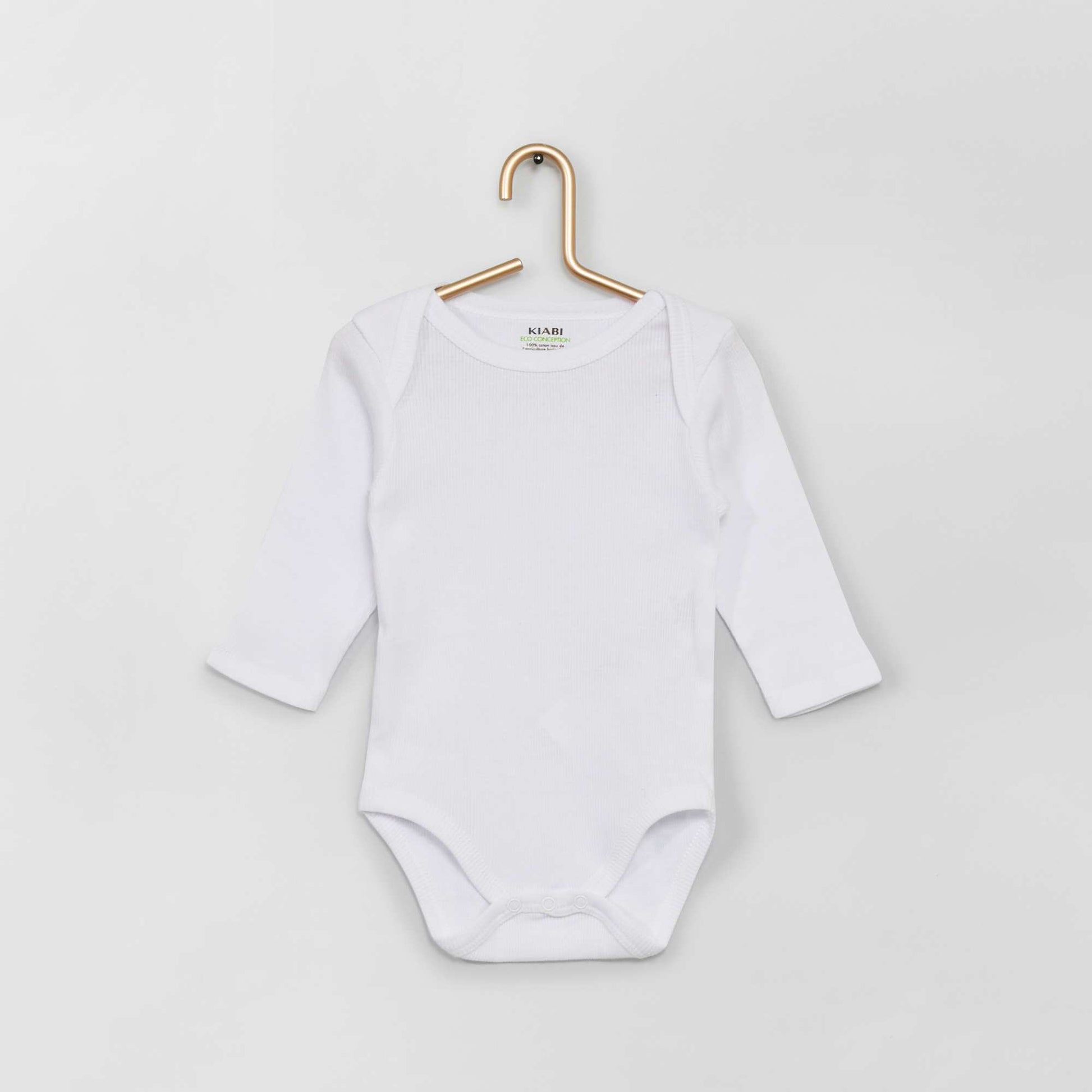 Lot de 3 bodies manches longues blanc