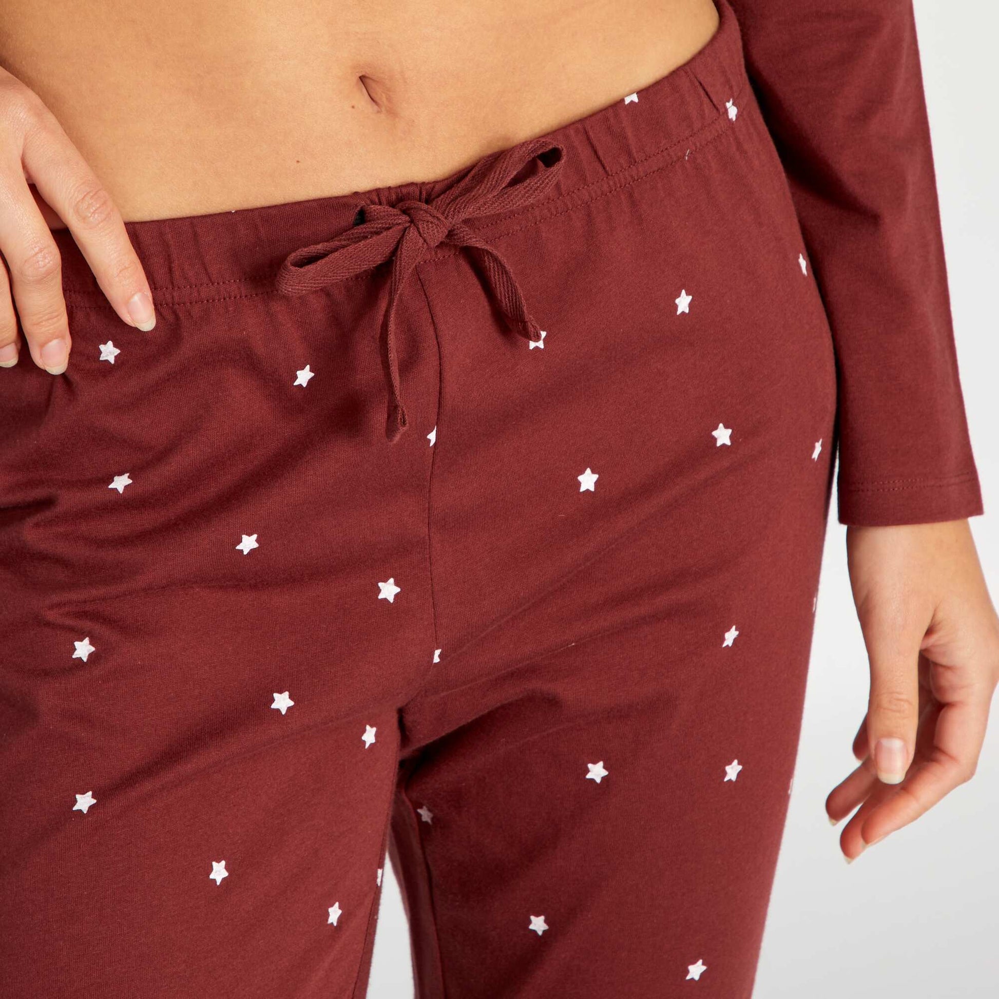 Ensemble en jersey - 2 pi ces Bordeaux