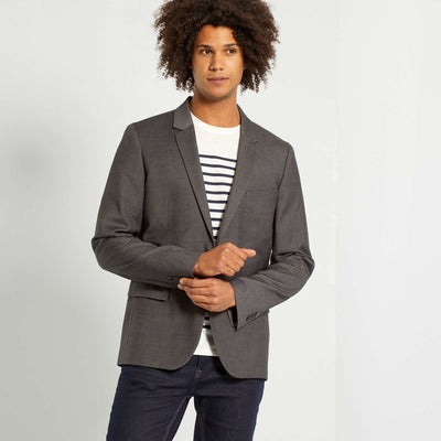 Veste de costume caviar gris