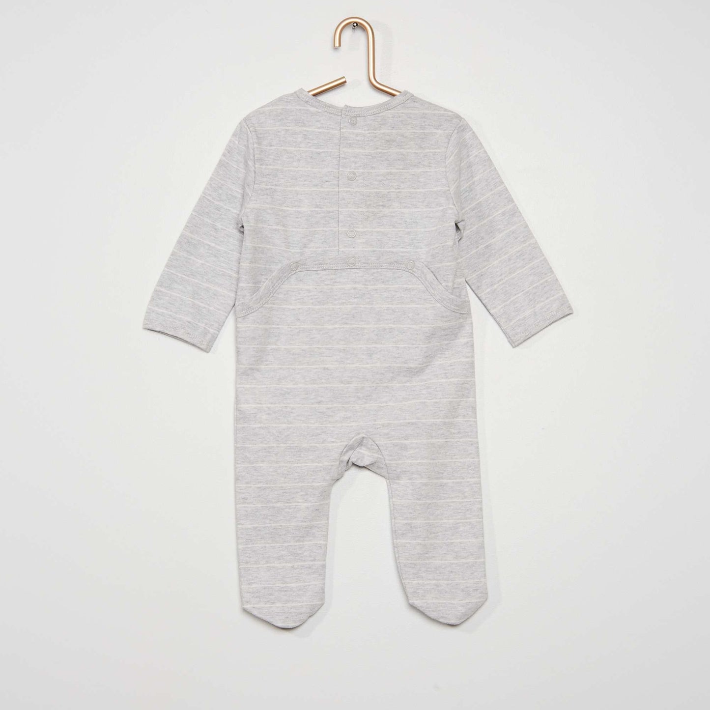 Pyjama long avec imprimé gris chat