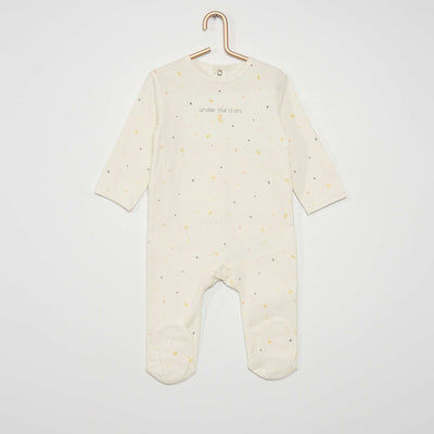 Pyjama long avec imprim blanc lune