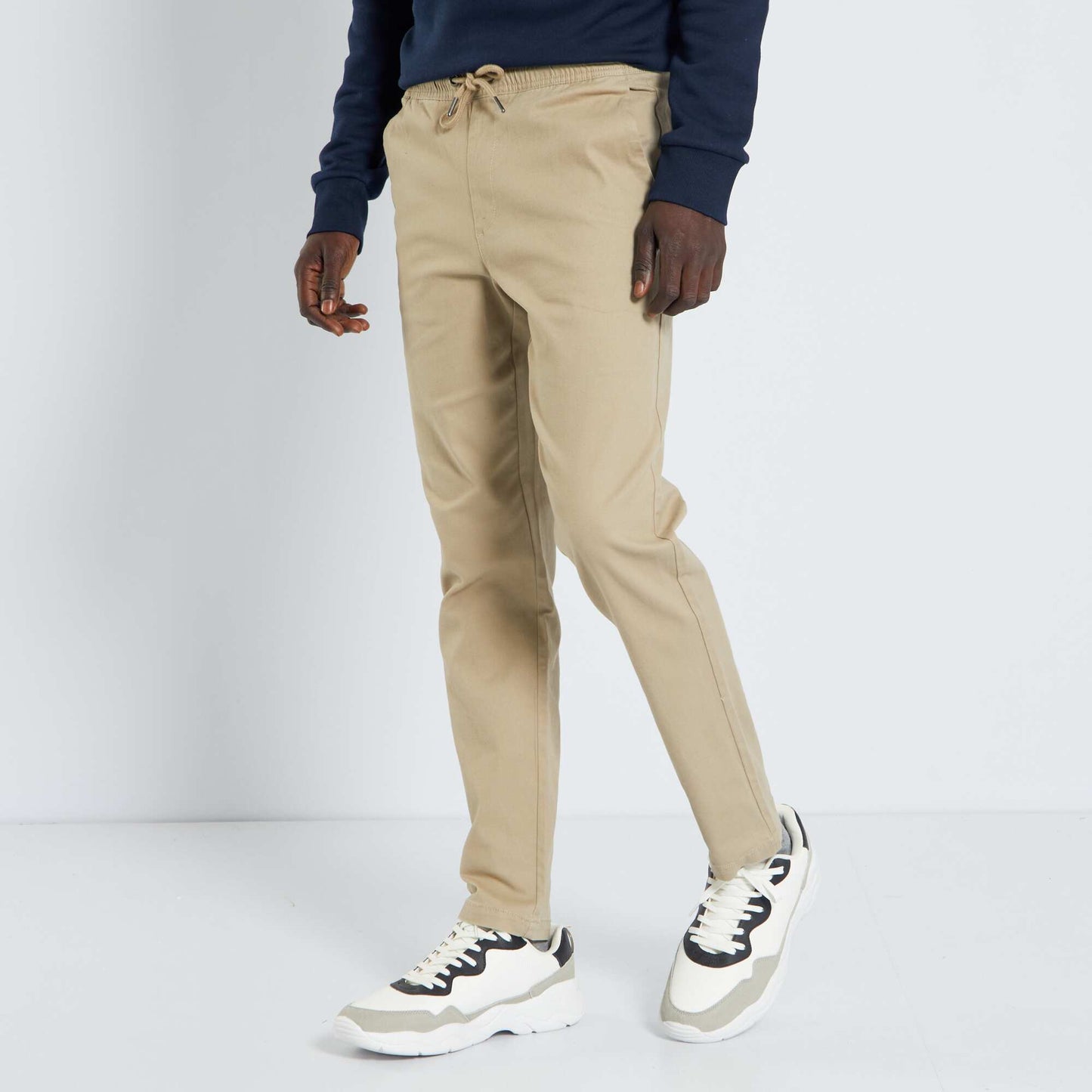 Chino slim coupe jogger beige chin