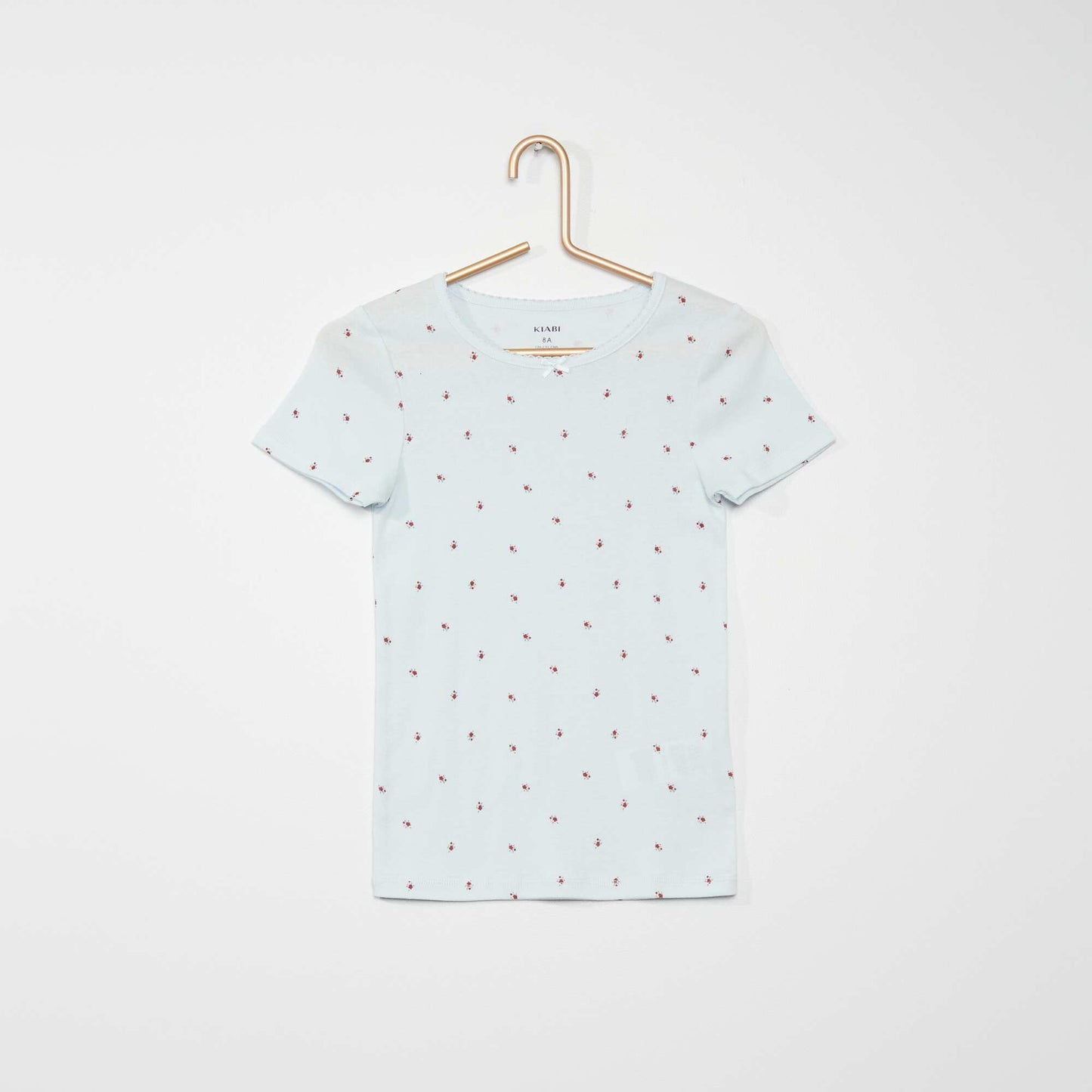 lot de 2 t-shirts en coton bleu/blanc