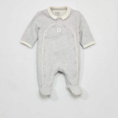 Pyjama dors-bien en molleton Gris chin
