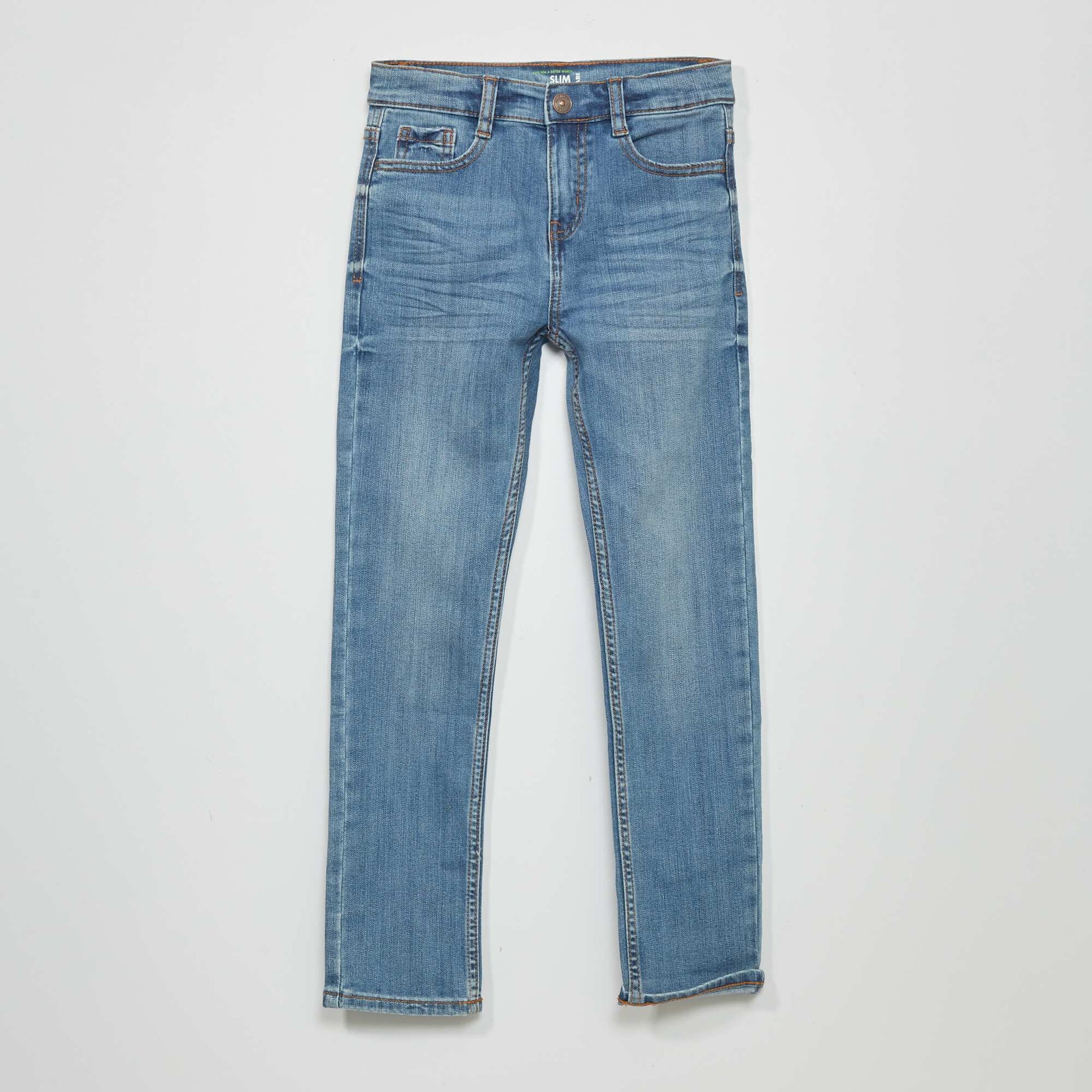 Jean slim + r sistant Bleu