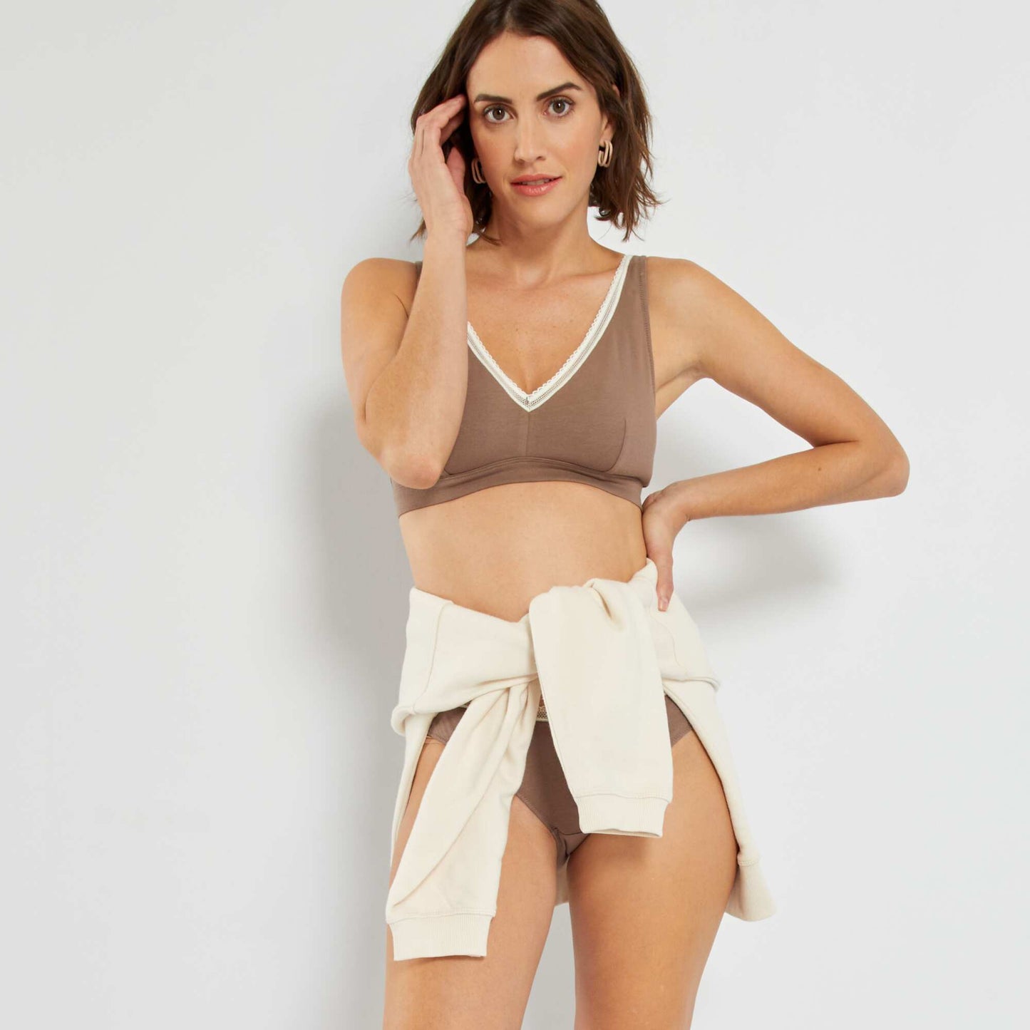 Soutien-gorge triangle Marron taupe