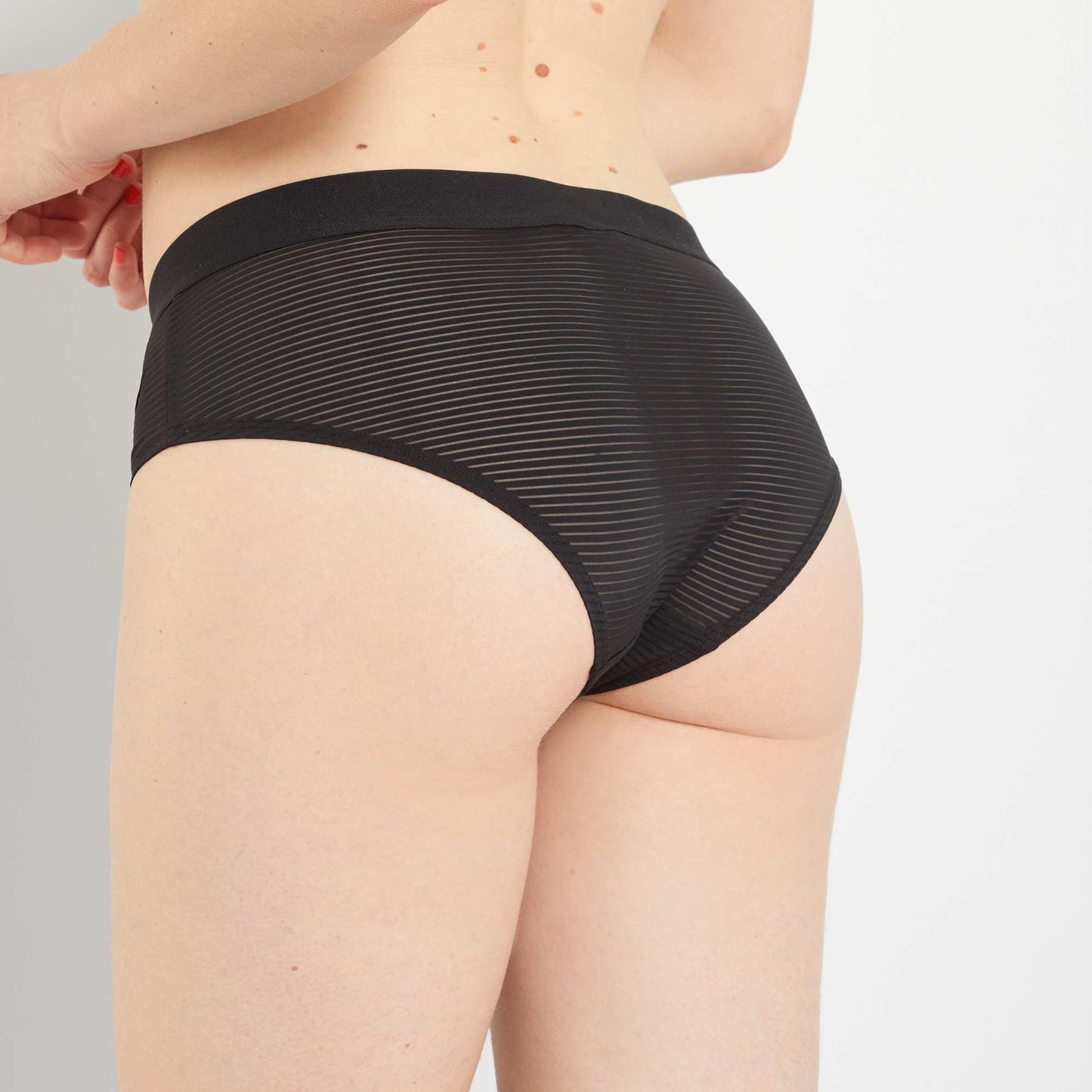 Shorty microfibre noir