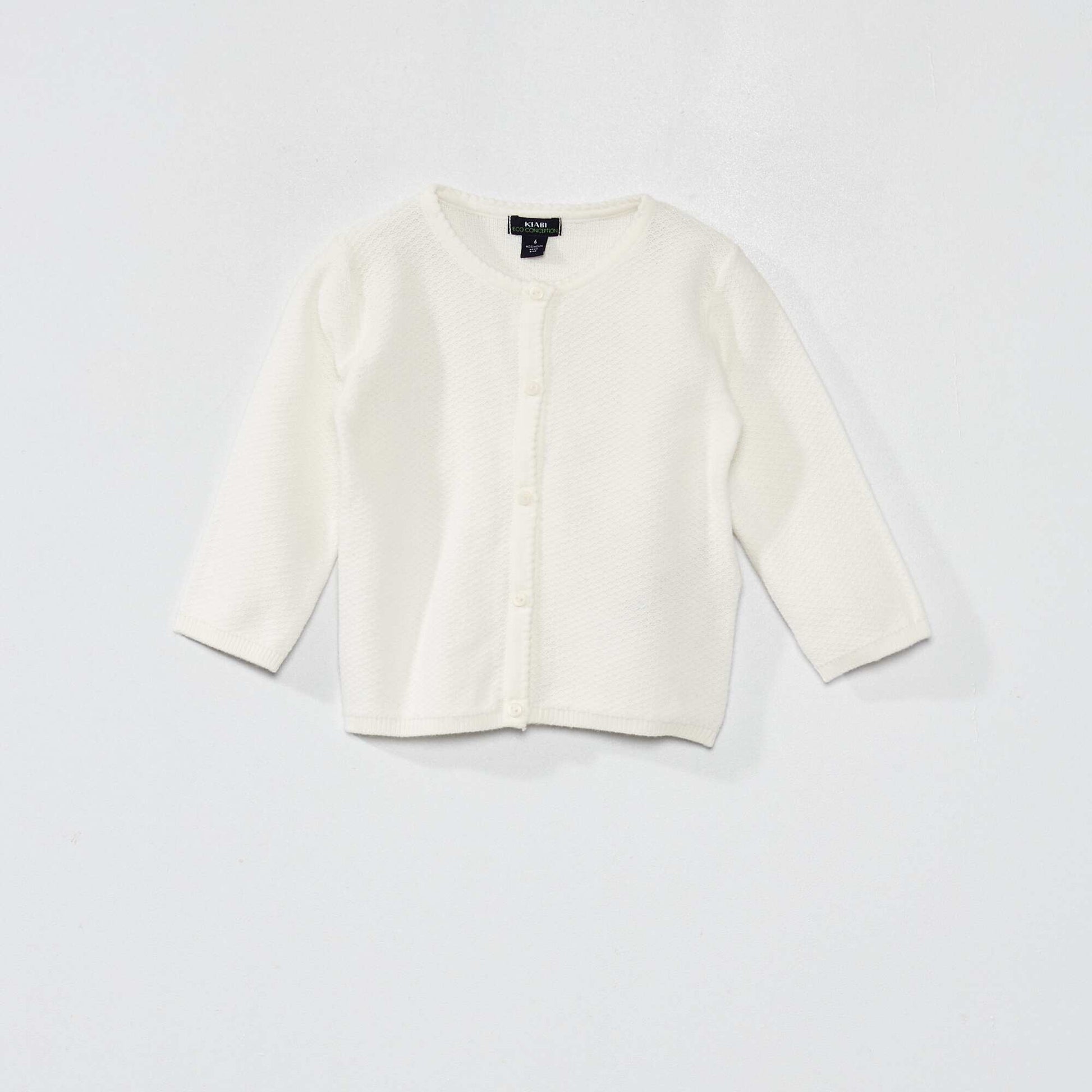 Gilet en maille fantaisie blanc