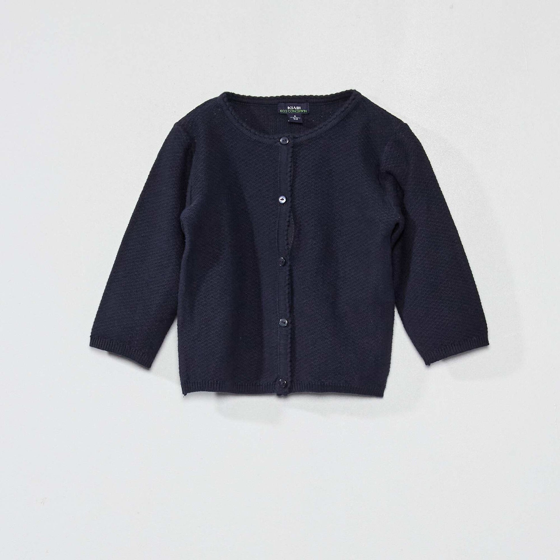 Gilet en maille fantaisie Bleu marine