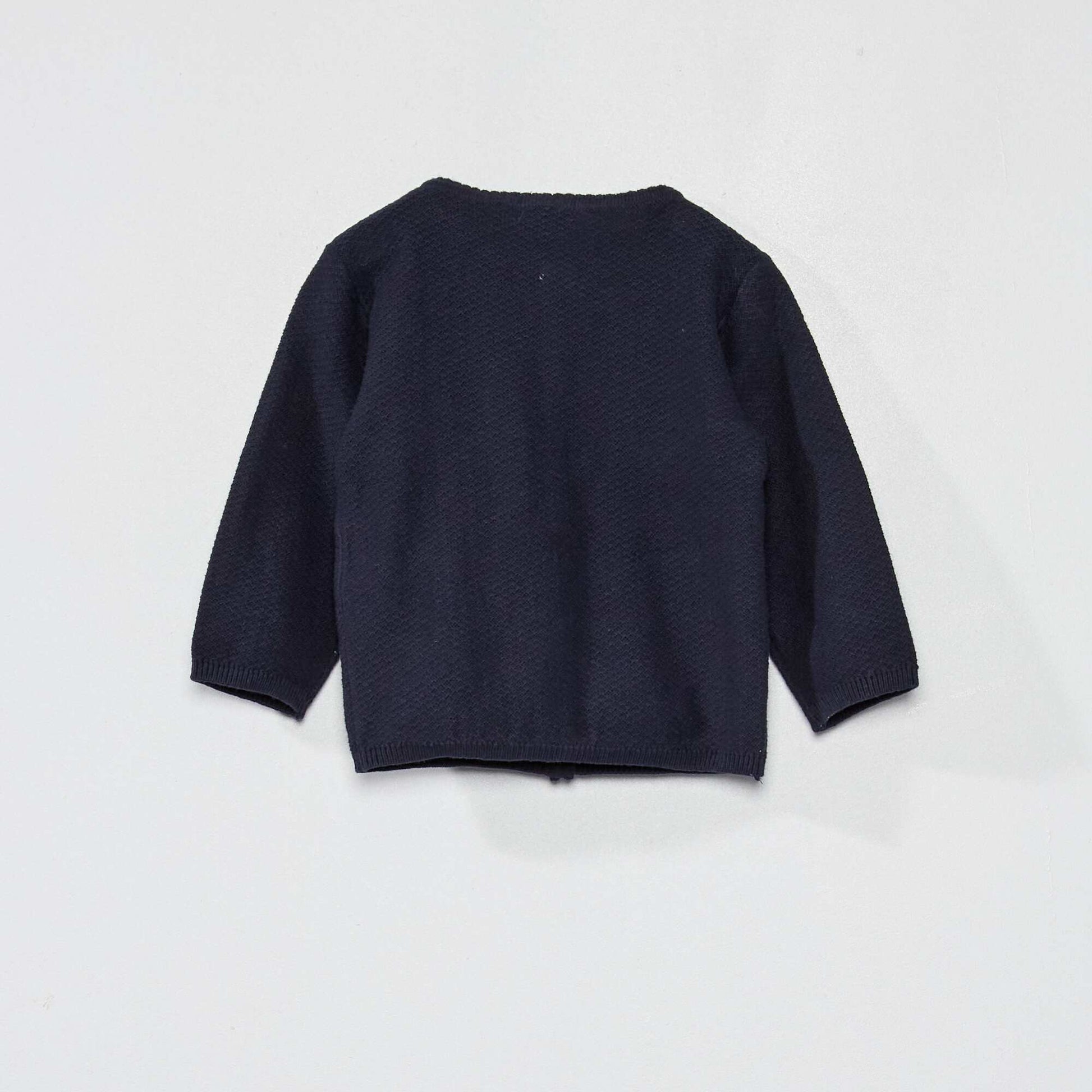 Gilet en maille fantaisie Bleu marine