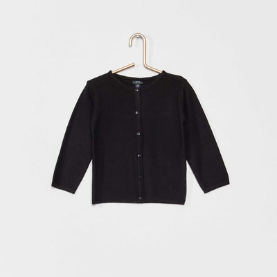 Gilet en maille fantaisie noir