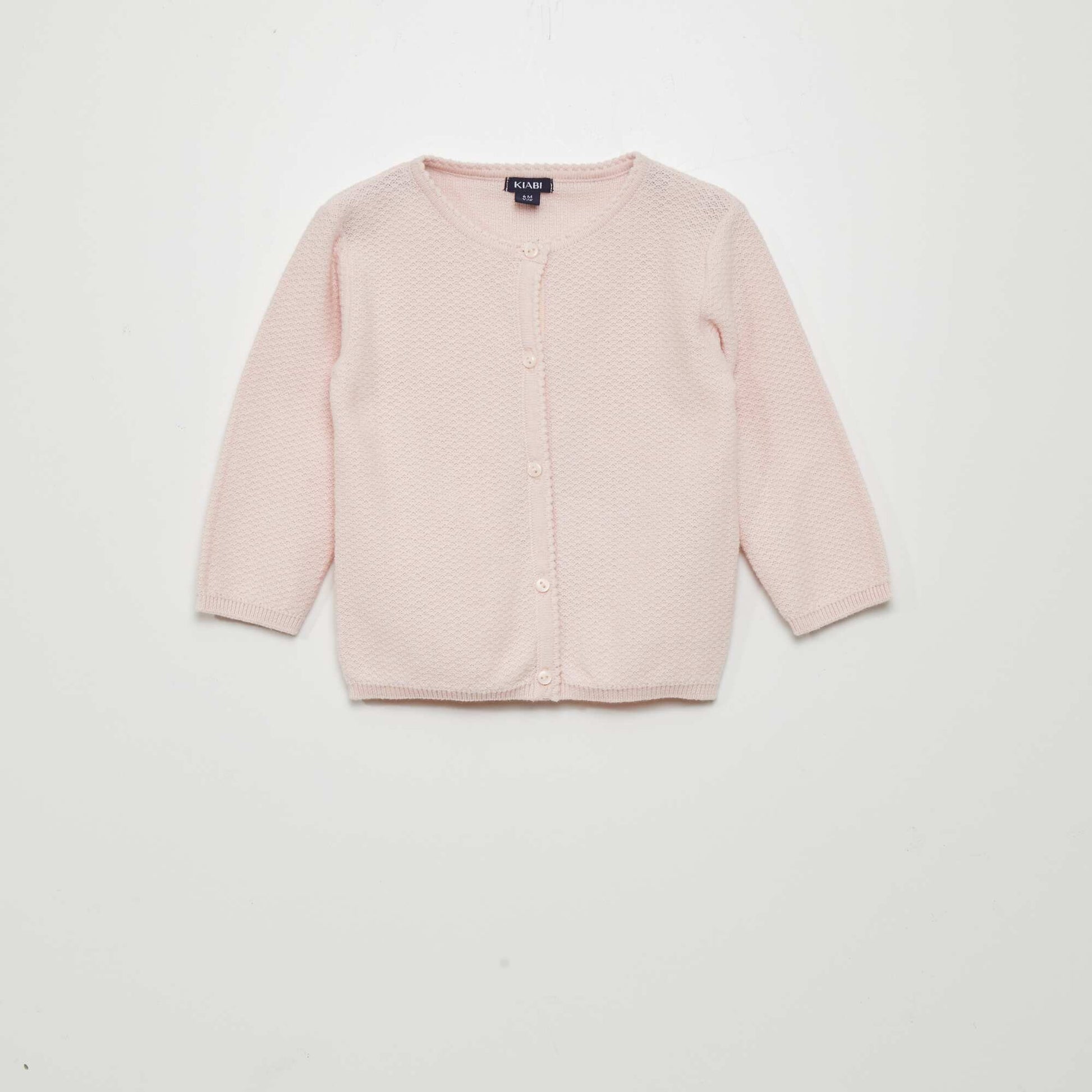 Gilet en maille fantaisie Rose